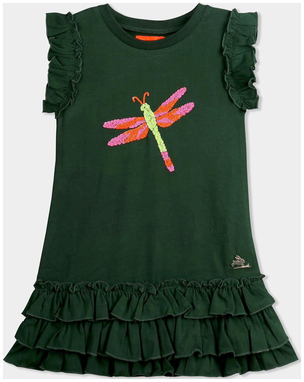 

Cherry Crumble By Nitt Hyman Baby girl Cotton Solid Princess frock - Green