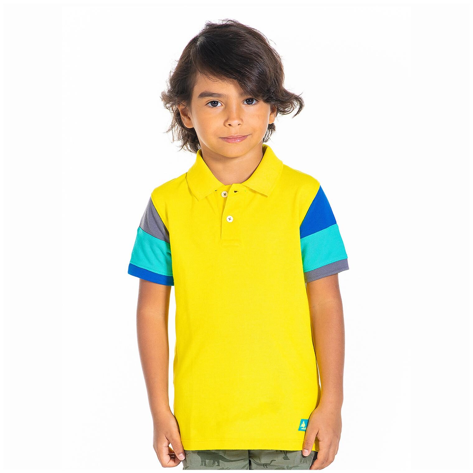 

Cherry Crumble By Nitt Hyman Boy Poly cotton Colorblocked T-shirt - Yellow