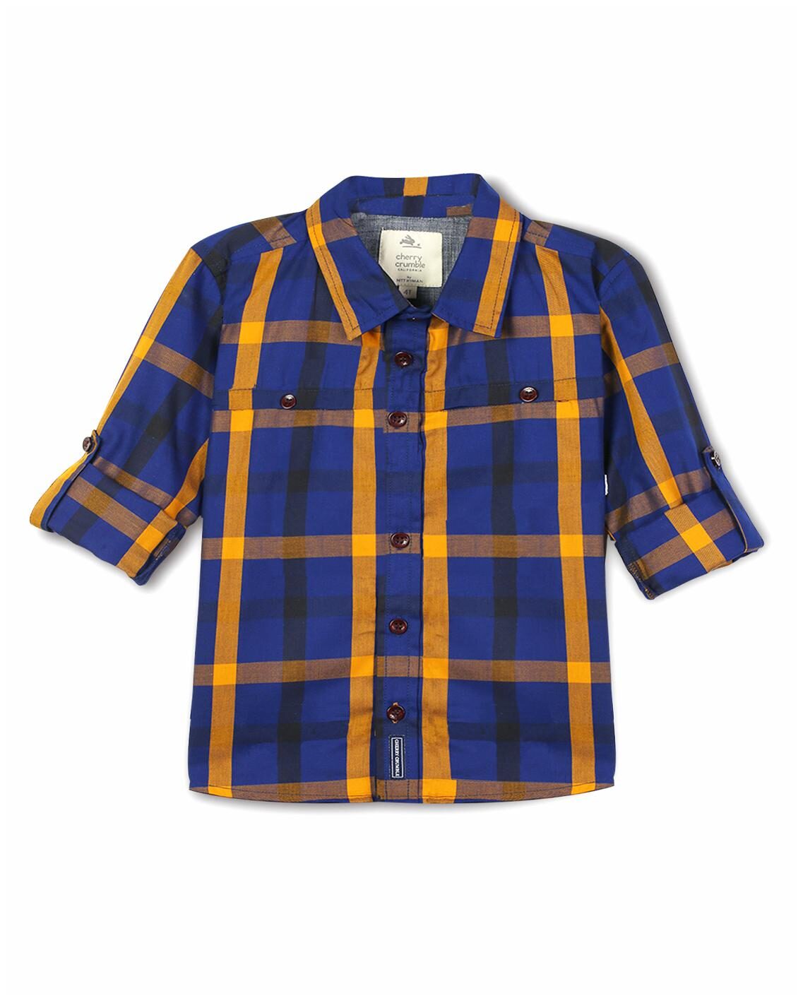 

Cherry Crumble By Nitt Hyman Boy Cotton blend Checked Shirt Multi