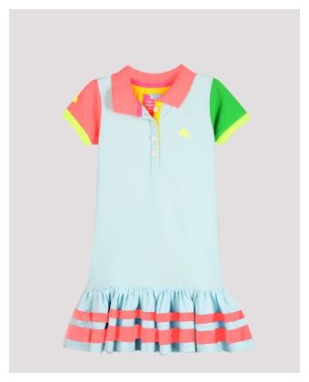 

Cherry Crumble By Nitt Hyman Blue Cotton Blend Short Sleeves Knee Length Collar Frock ( Pack of 1 )
