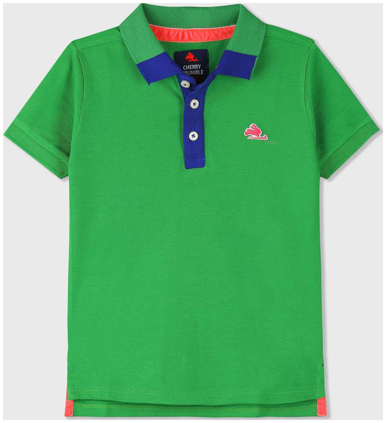 

Cherry Crumble By Nitt Hyman Boy Cotton Solid T-shirt - Green