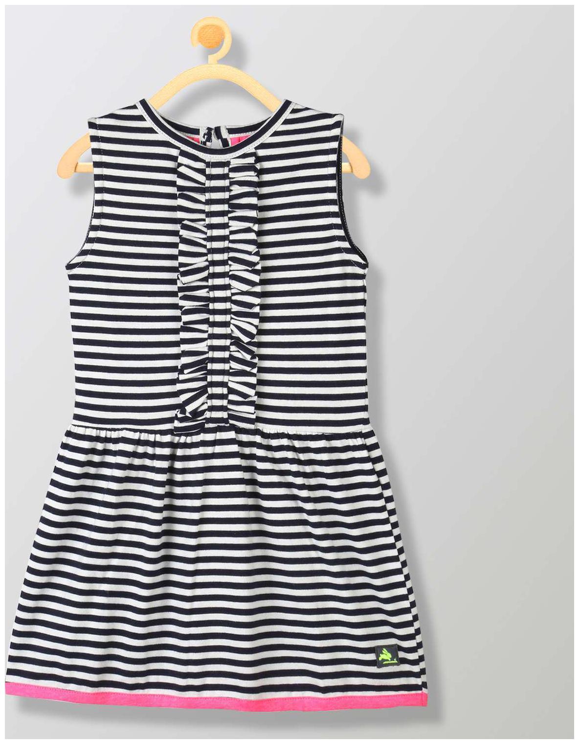 

Cherry Crumble By Nitt Hyman Black Cotton Sleeveless Knee Length Collar Frock ( Pack of 1 )
