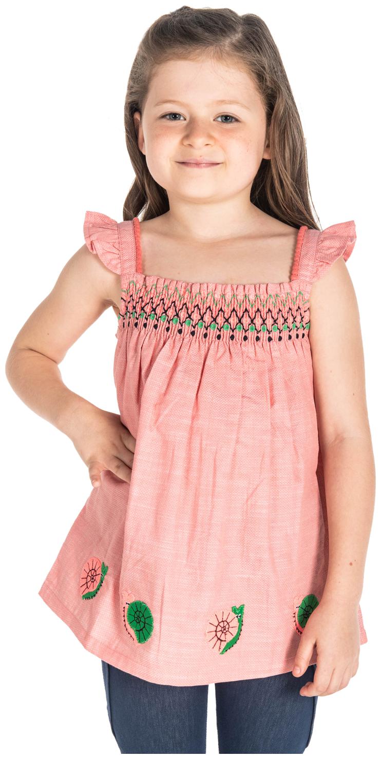 

Cherry Crumble By Nitt Hyman Girl Cotton Printed Top - Pink