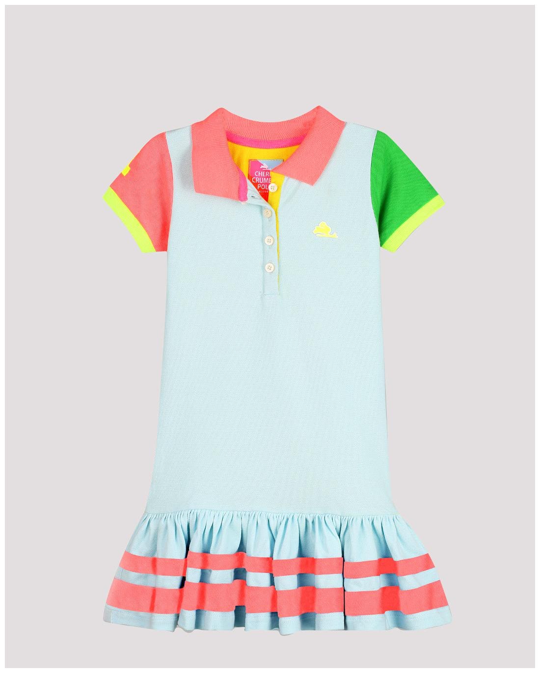 

Cherry Crumble By Nitt Hyman Baby girl Cotton Solid Collar frock - Blue