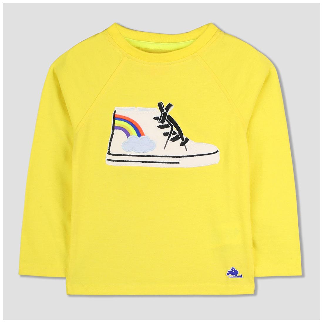 

Cherry Crumble By Nitt Hyman Cotton Solid T shirt for Unisex Infants - Yellow