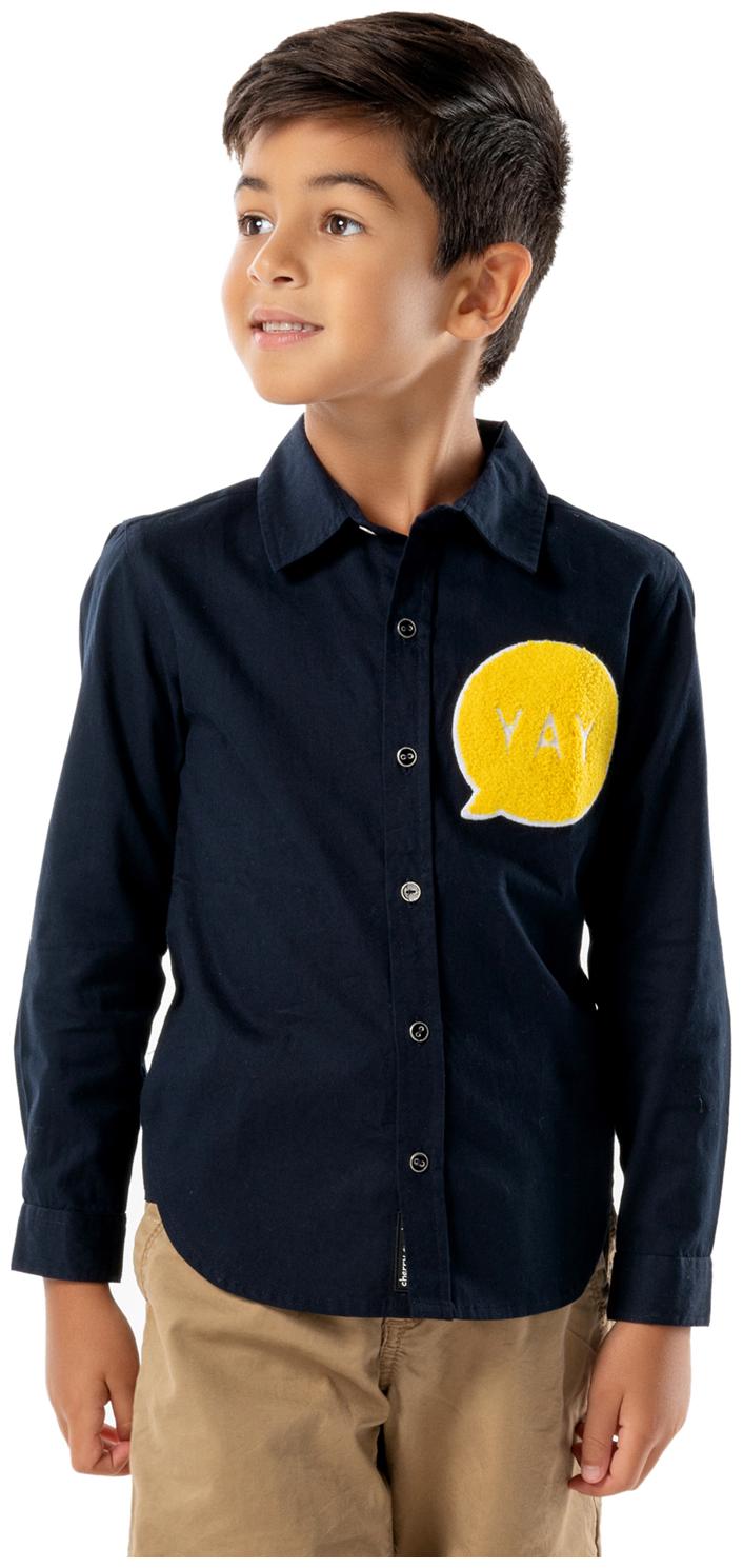 

Cherry Crumble By Nitt Hyman Boy Cotton Solid Shirt Blue