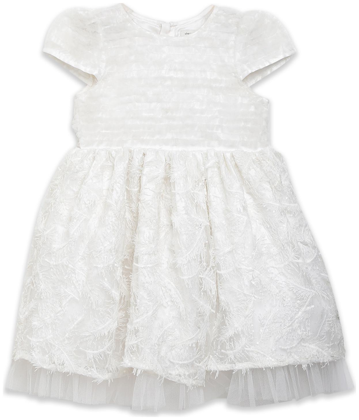 

Cherry Crumble By Nitt Hyman White Cotton Blend Short Sleeves Knee Length Princess Frock ( Pack of 1 )