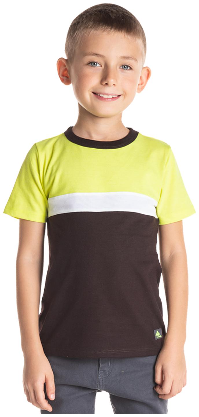 

Cherry Crumble By Nitt Hyman Boy Cotton Colorblocked T-shirt - Brown
