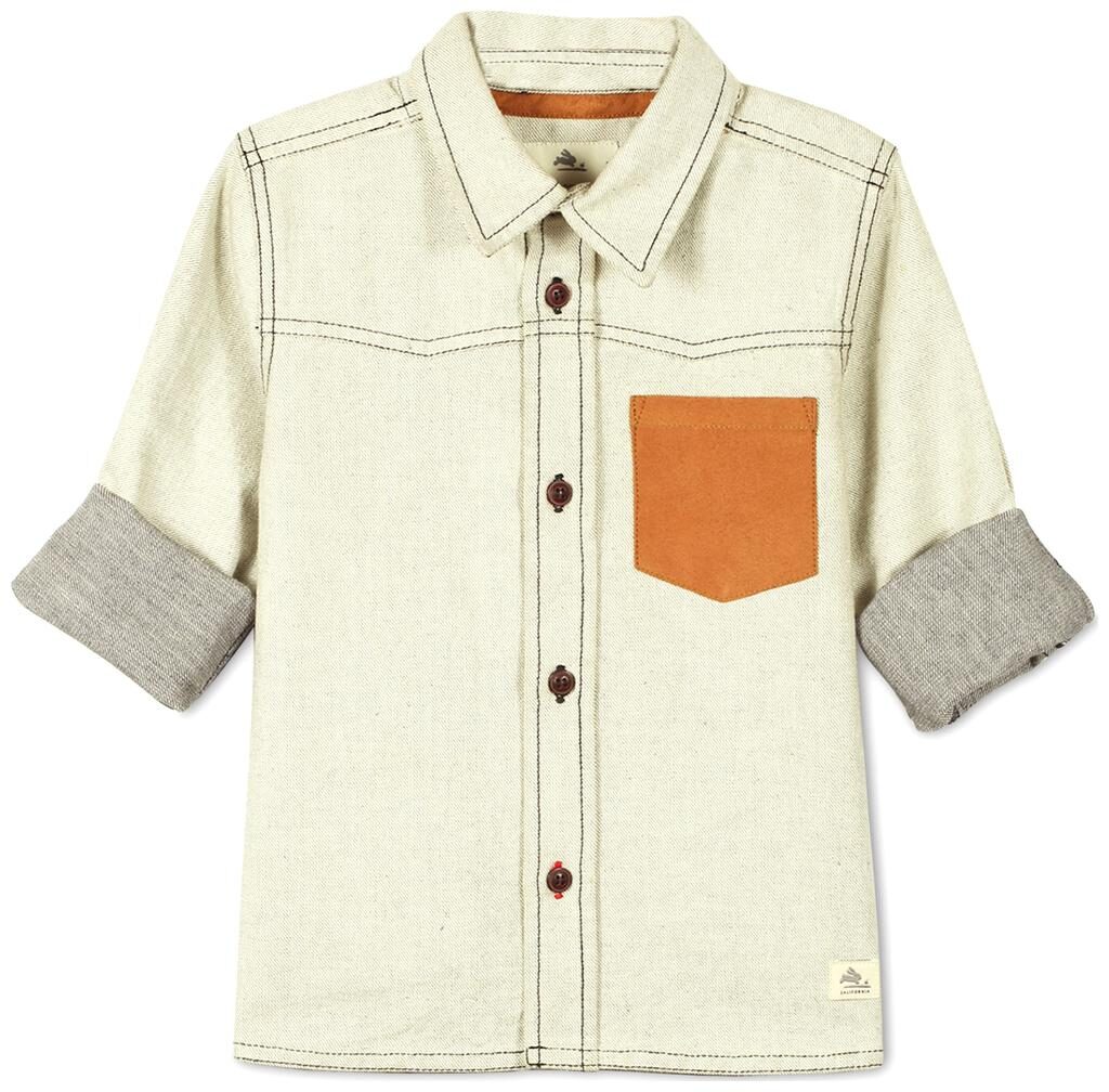 

Cherry Crumble By Nitt Hyman Boy Cotton Solid Shirt Grey