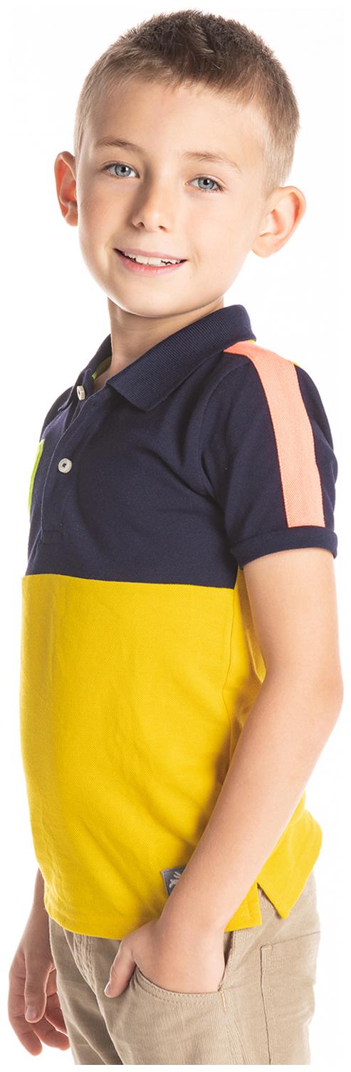 

Cherry Crumble By Nitt Hyman Poly cotton Colorblocked T shirt for Baby Boy - Yellow