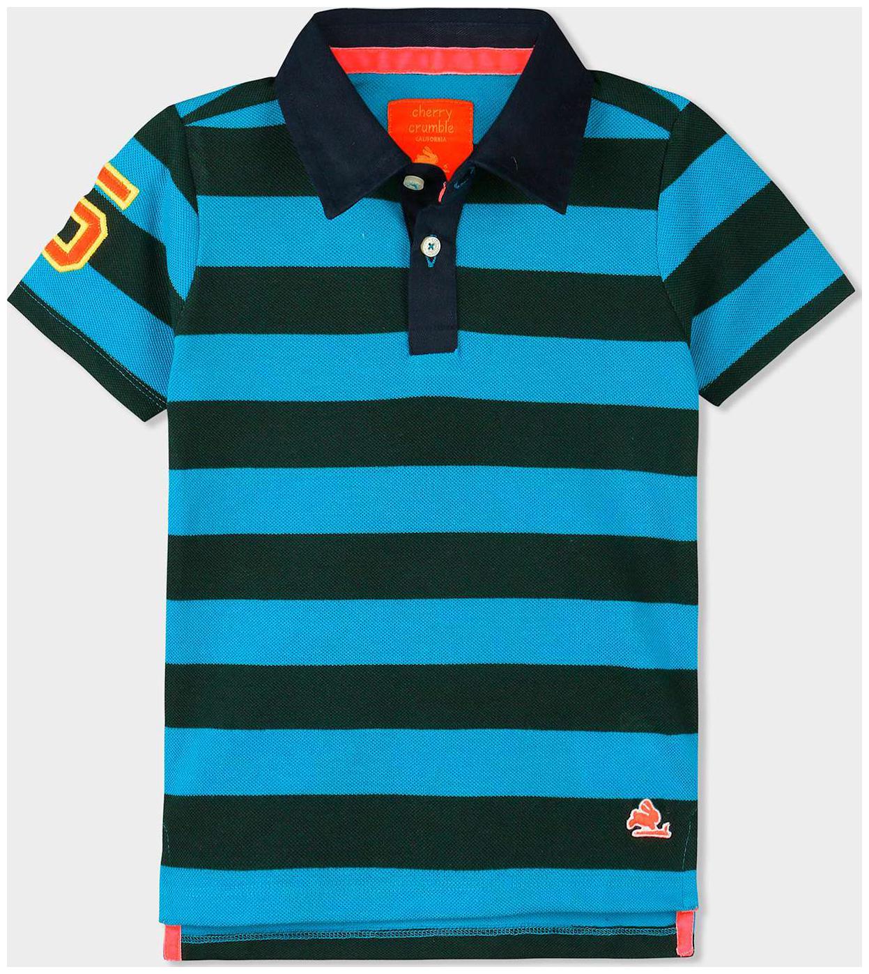

Cherry Crumble By Nitt Hyman Boy Cotton Solid T-shirt - Blue