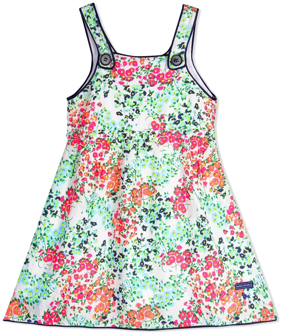 

Cherry Crumble By Nitt Hyman Baby girl Poly cotton Floral Princess frock - Multi
