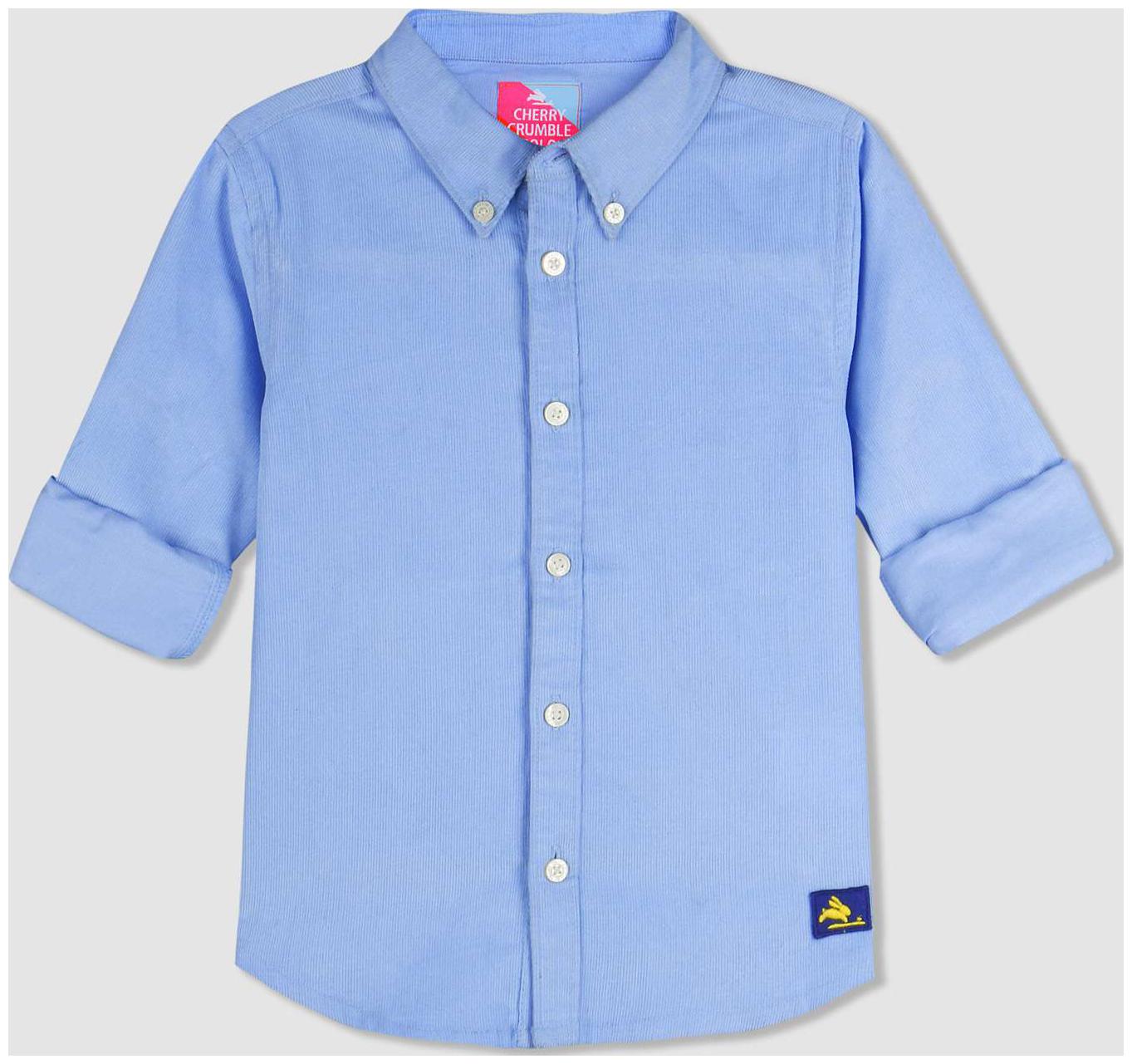 

Cherry Crumble By Nitt Hyman Boy Cotton Solid Shirt Blue