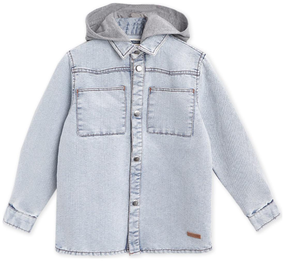 

Cherry Crumble By Nitt Hyman Girl Denim Solid Shirt - Blue