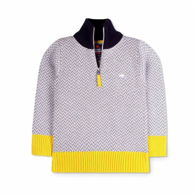 Cherry Crumble By Nitt Hyman Baby boy Acrylic Solid Sweater - Multi