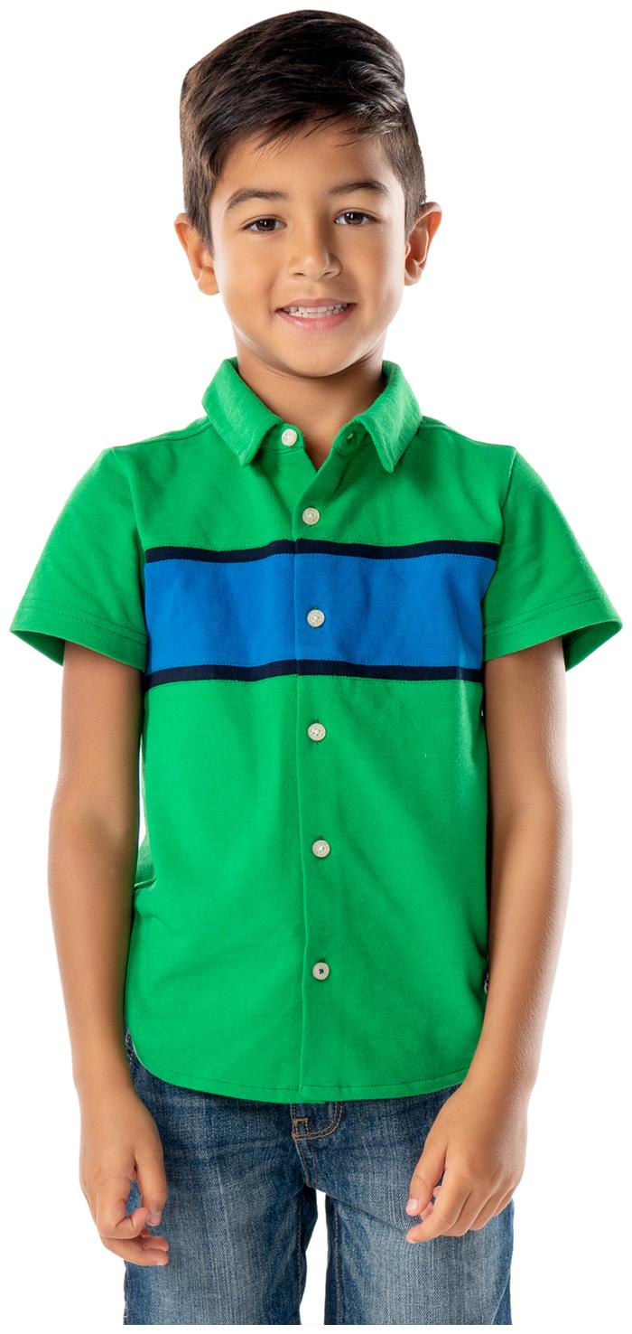 

Cherry Crumble By Nitt Hyman Cotton Solid Shirt for Baby Boy - Green