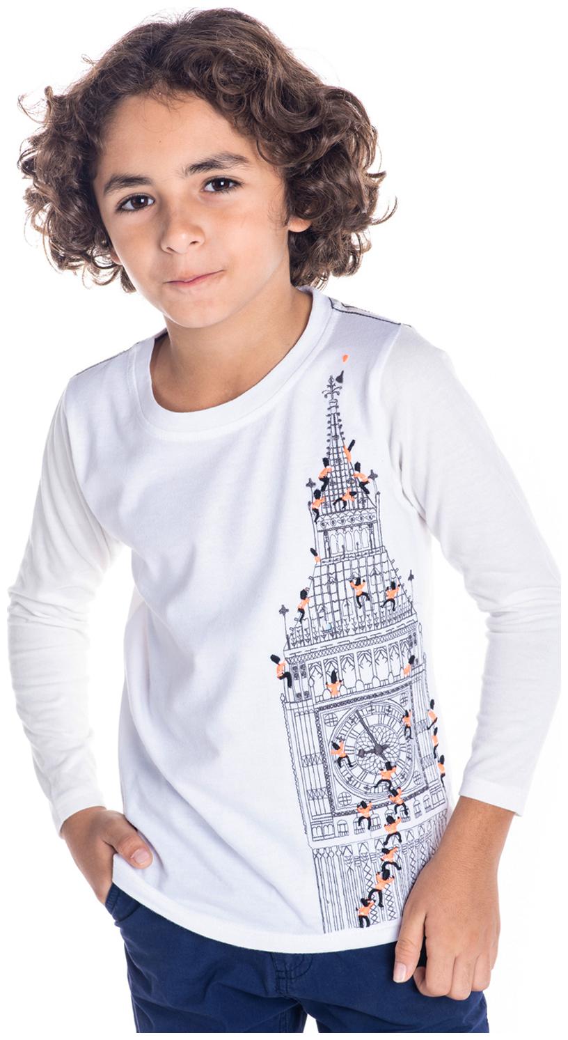 

Cherry Crumble By Nitt Hyman Cotton blend Printed T shirt for Baby Boy - White