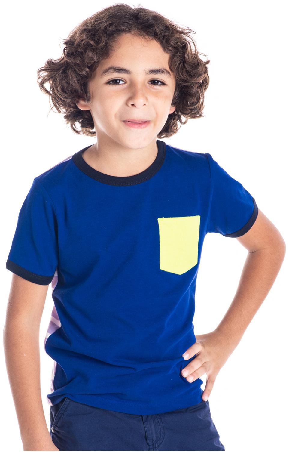 

Cherry Crumble By Nitt Hyman Boy Cotton Solid T-shirt - Blue