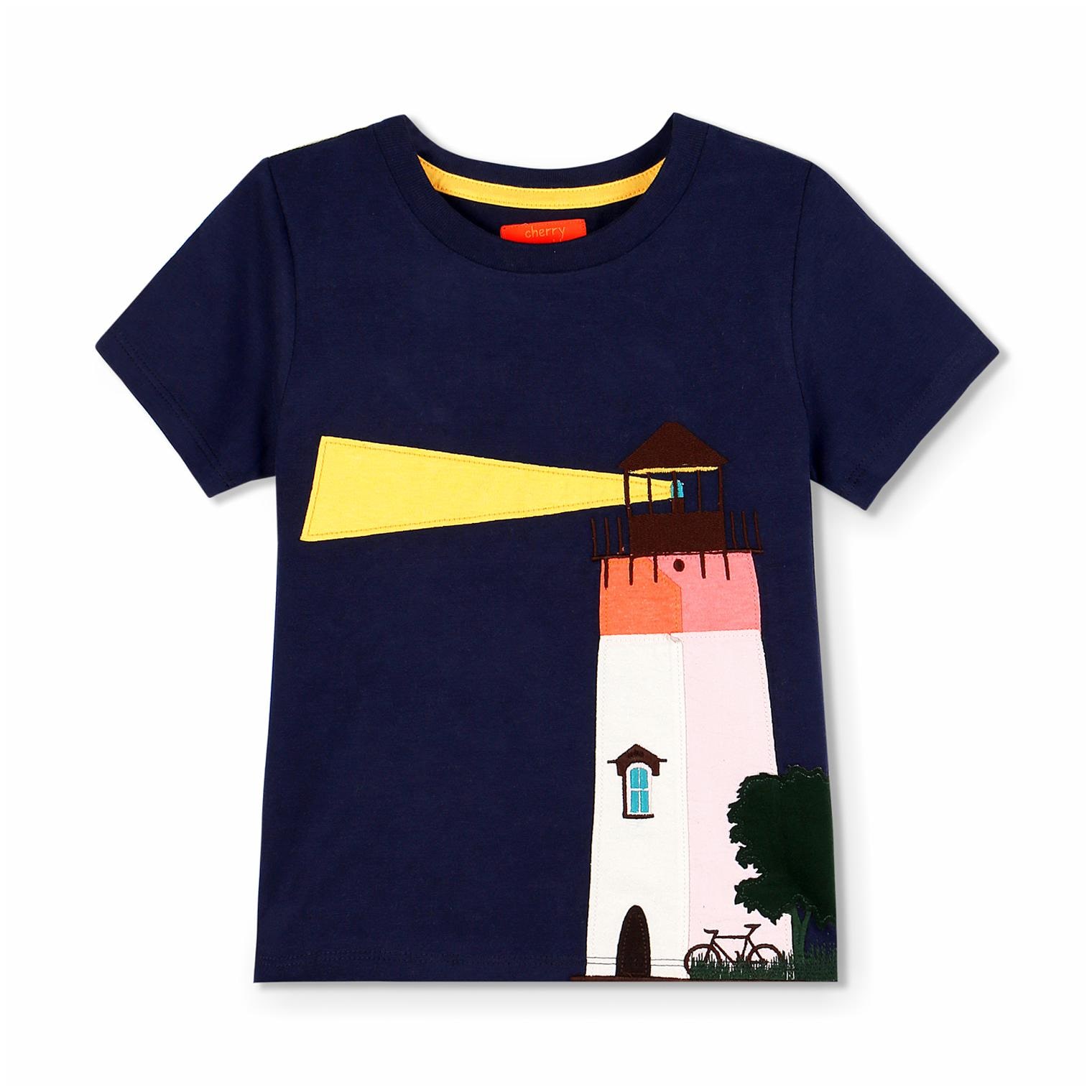 

Cherry Crumble By Nitt Hyman Cotton Solid T shirt for Unisex Infants - Blue