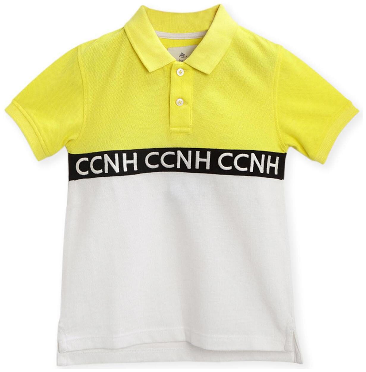 

Cherry Crumble By Nitt Hyman Boy Cotton blend Colorblocked T-shirt - Yellow White