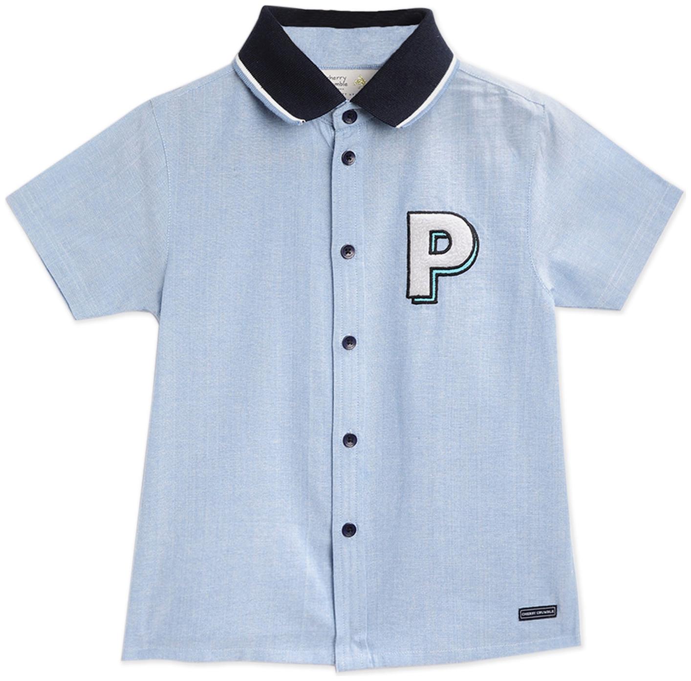 

Cherry Crumble By Nitt Hyman Boy Cotton Printed Shirt Blue