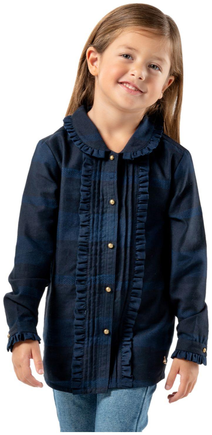 

Cherry Crumble By Nitt Hyman Cotton blend Solid Top for Baby Girl - Blue