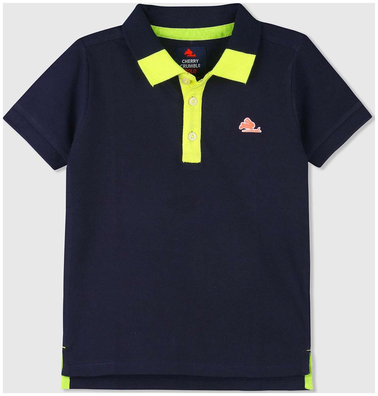 

Cherry Crumble By Nitt Hyman Boy Cotton Solid T-shirt - Blue