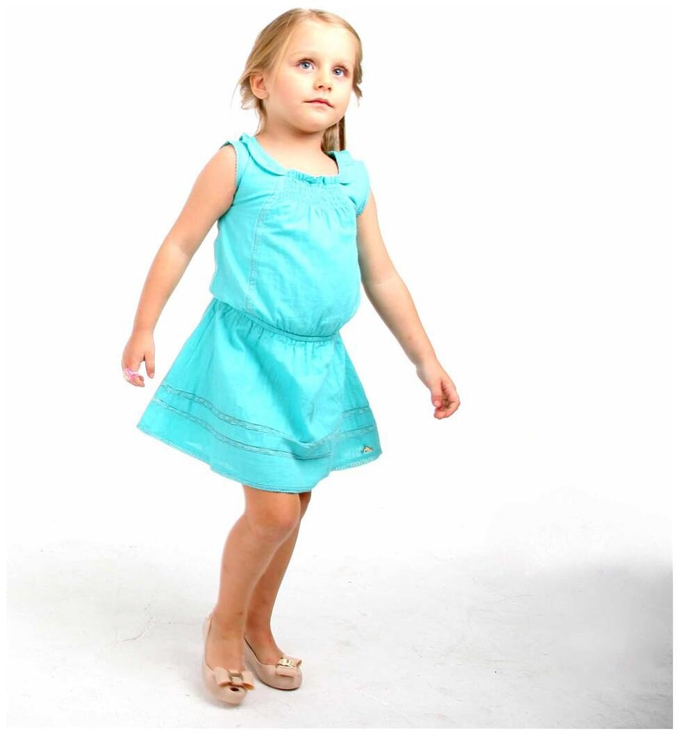 

Cherry Crumble By Nitt Hyman Baby girl Cotton Solid Princess frock - Blue