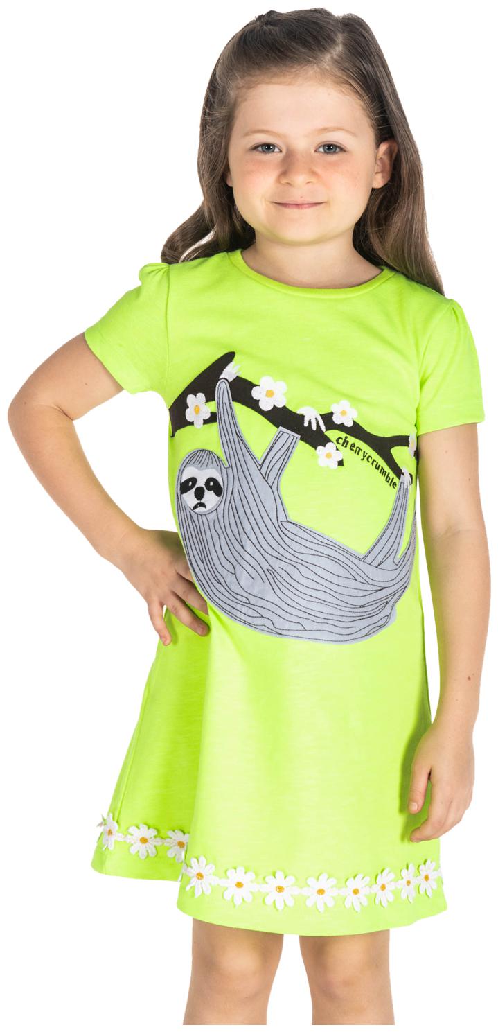 

Cherry Crumble Naive Applique Dress