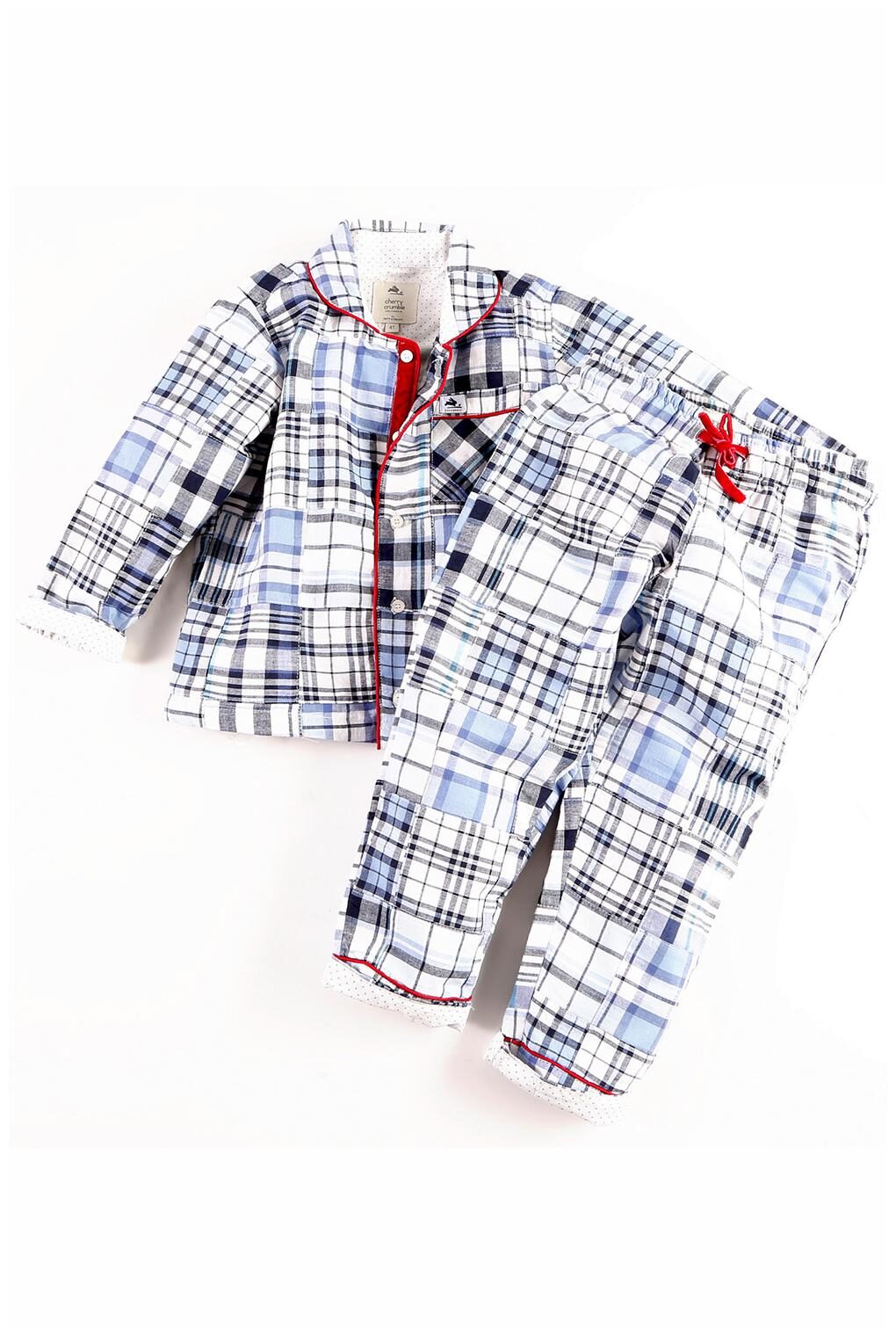 

Cherry Crumble By Nitt Hyman Cotton Comfy Shirt Top N Pyjama Set For Boy Blue