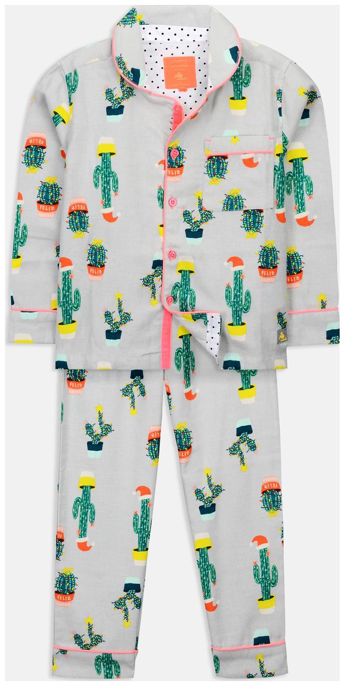 

Cherry Crumble By Nitt Hyman Cotton Solid Top Bottom Set - Grey