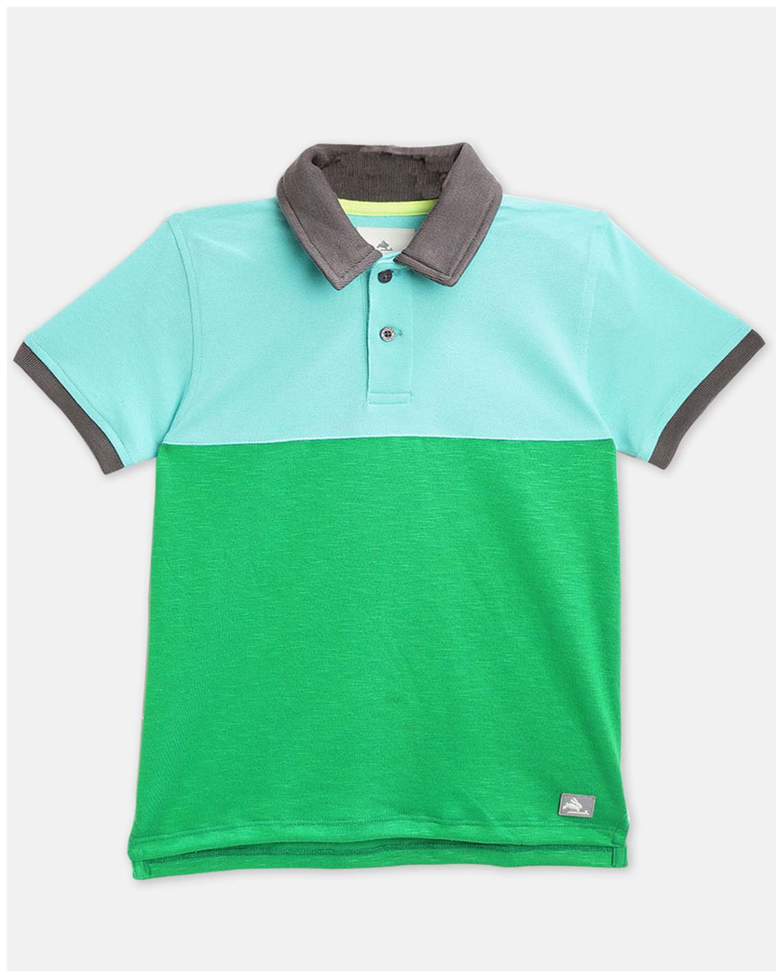 

Cherry Crumble By Nitt Hyman Boy Cotton blend Colorblocked T-shirt - Green