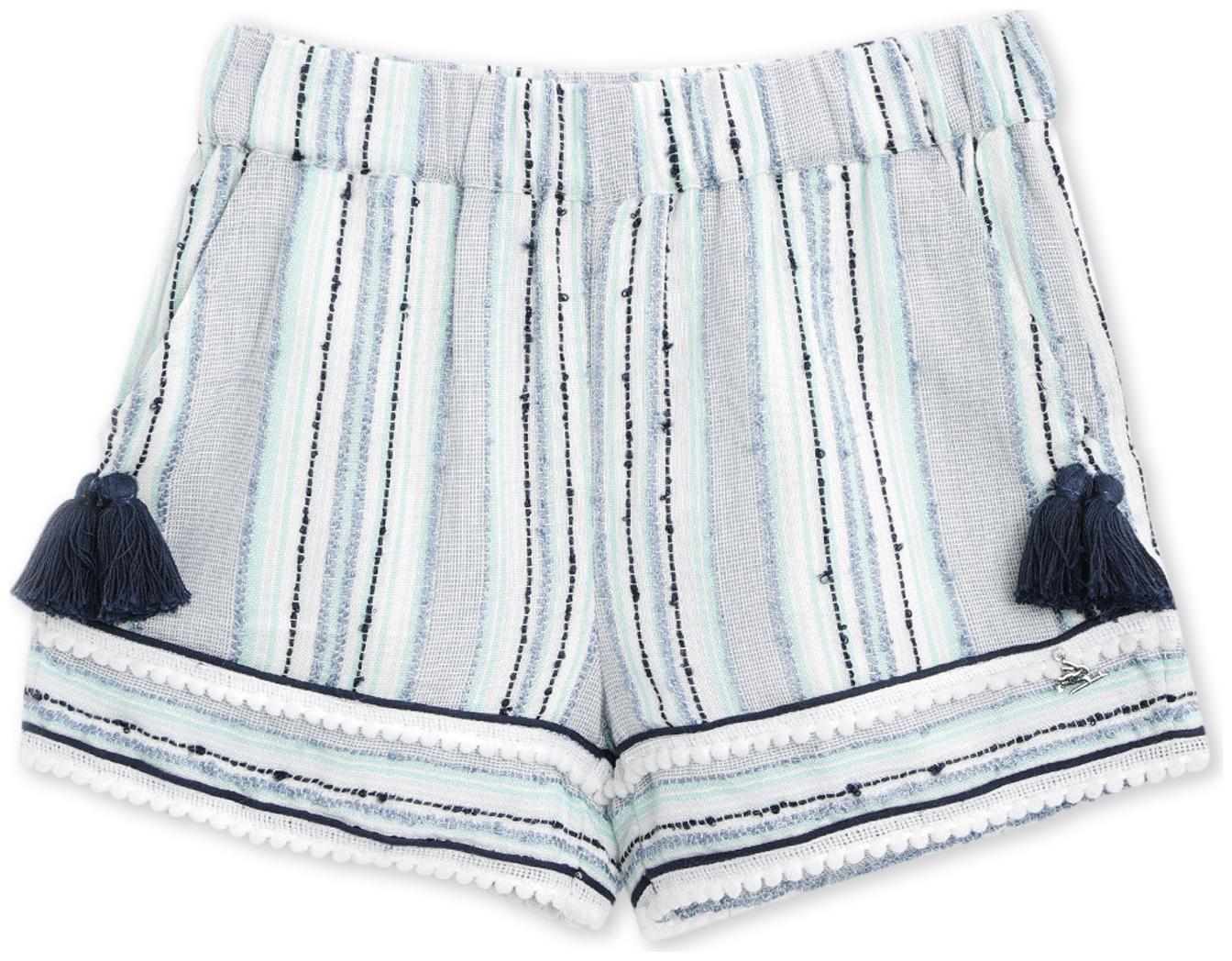 

Cherry Crumble By Nitt Hyman Cotton Striped Multi Color Regular Shorts For Girls