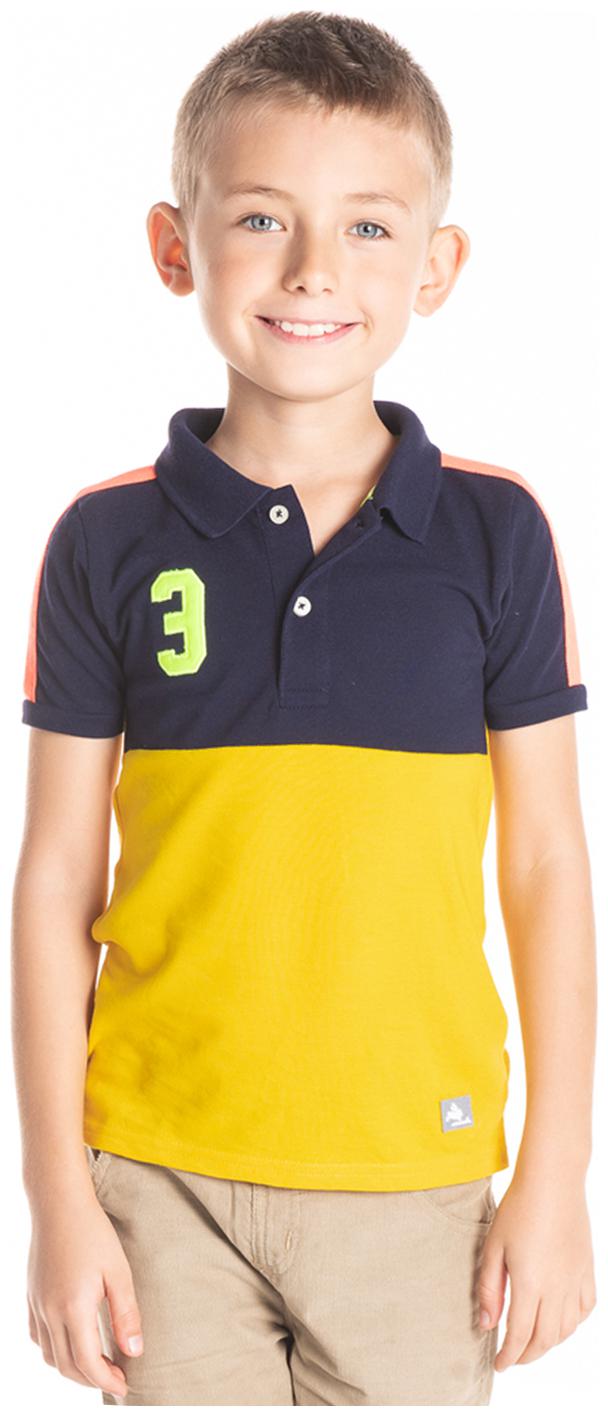 

Cherry Crumble By Nitt Hyman Boy Cotton Colorblocked T-shirt - Yellow