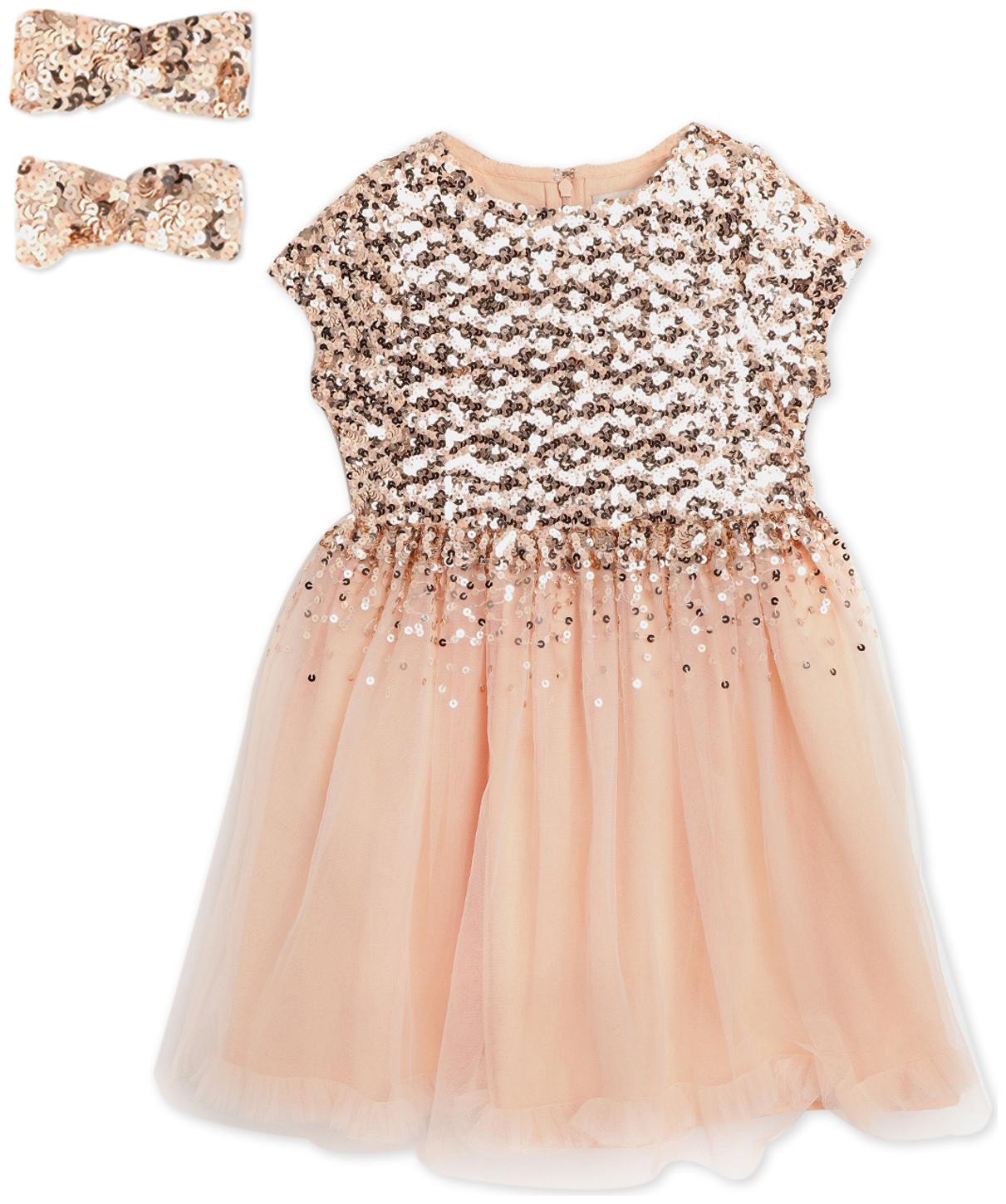 

Cherry Crumble By Nitt Hyman Pink Cotton Blend Short Sleeves Knee Length Princess Frock ( Pack of 3 )