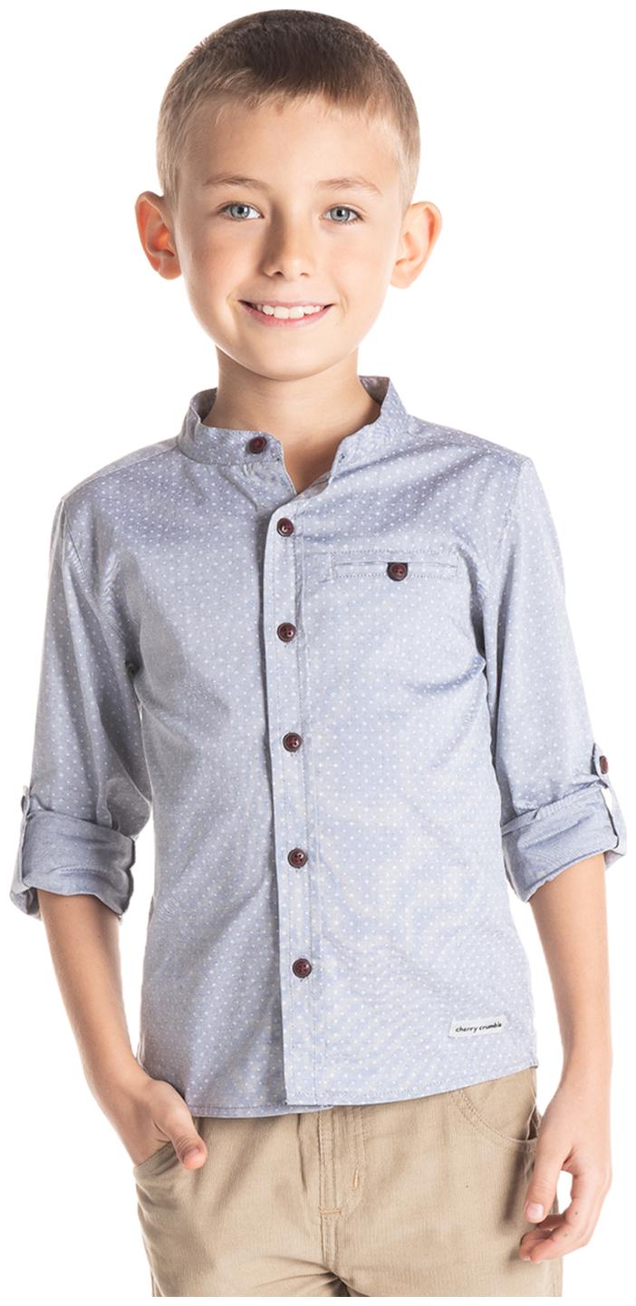 

Cherry Crumble By Nitt Hyman Boy Cotton Printed Shirt Grey