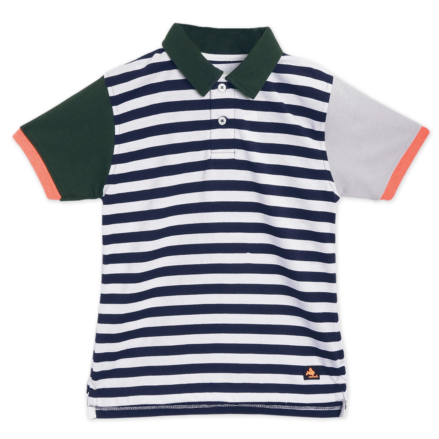 

Cherry Crumble By Nitt Hyman Cotton blend Striped T shirt for Baby Boy - Multi