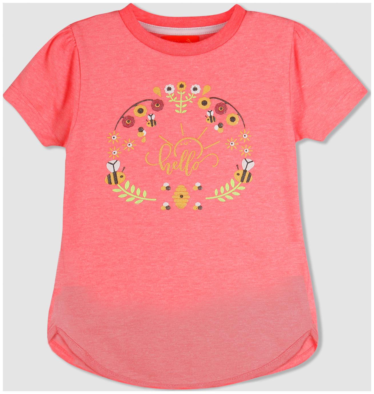 

Cherry Crumble By Nitt Hyman Girl Cotton Printed T shirt - Pink