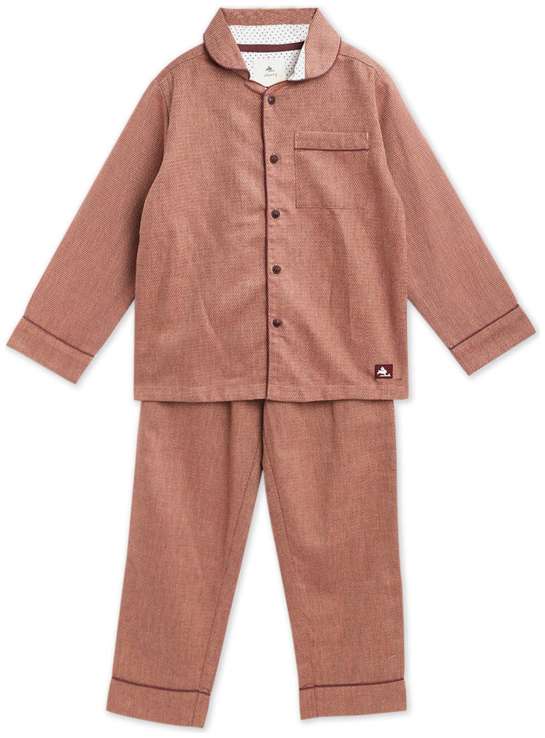 

Cherry Crumble By Nitt Hyman Unisex Top bottom set - Maroon