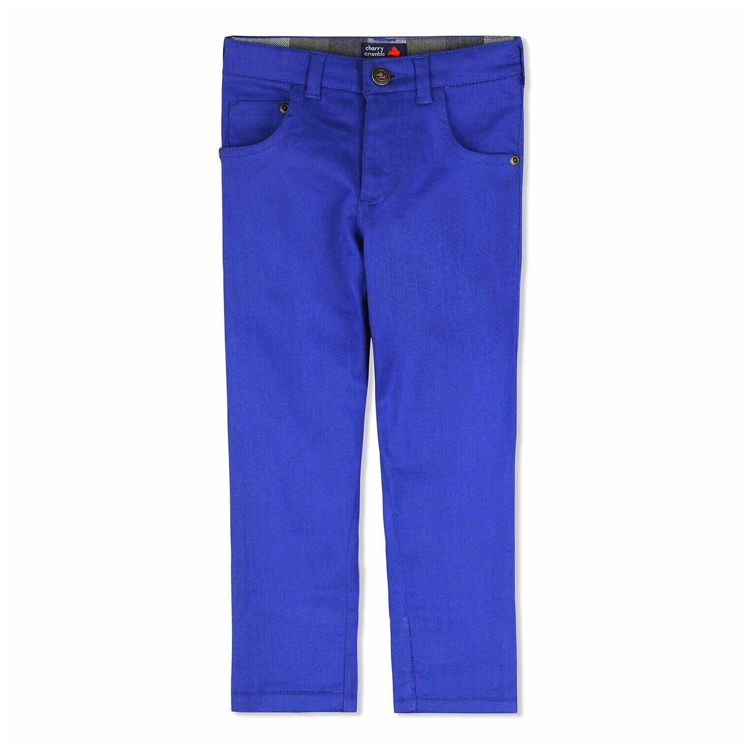 

Cherry Crumble By Nitt Hyman Baby boy Poly cotton Solid Trousers - Blue