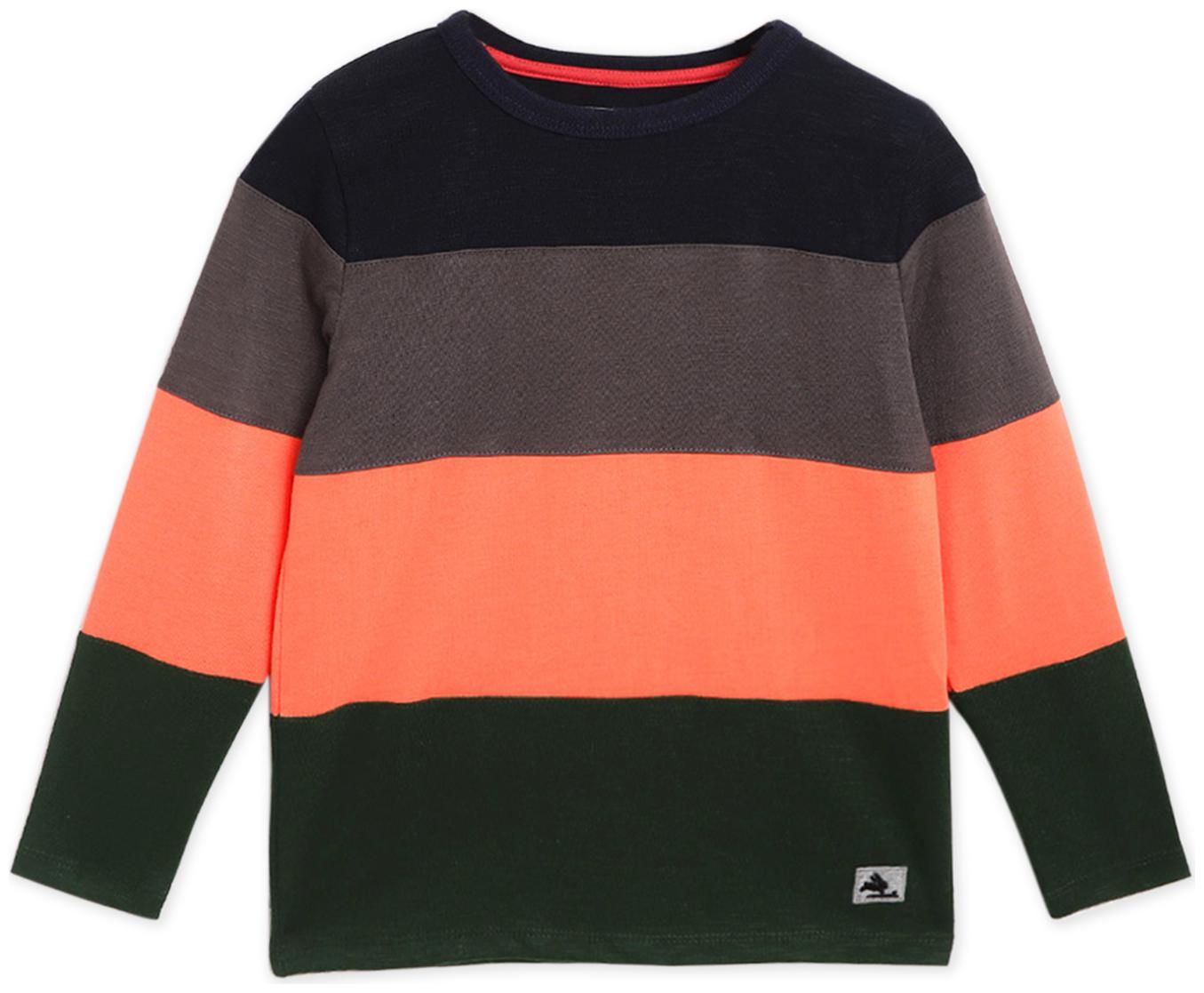 

Cherry Crumble By Nitt Hyman Boy Cotton Colorblocked T-shirt - Multi