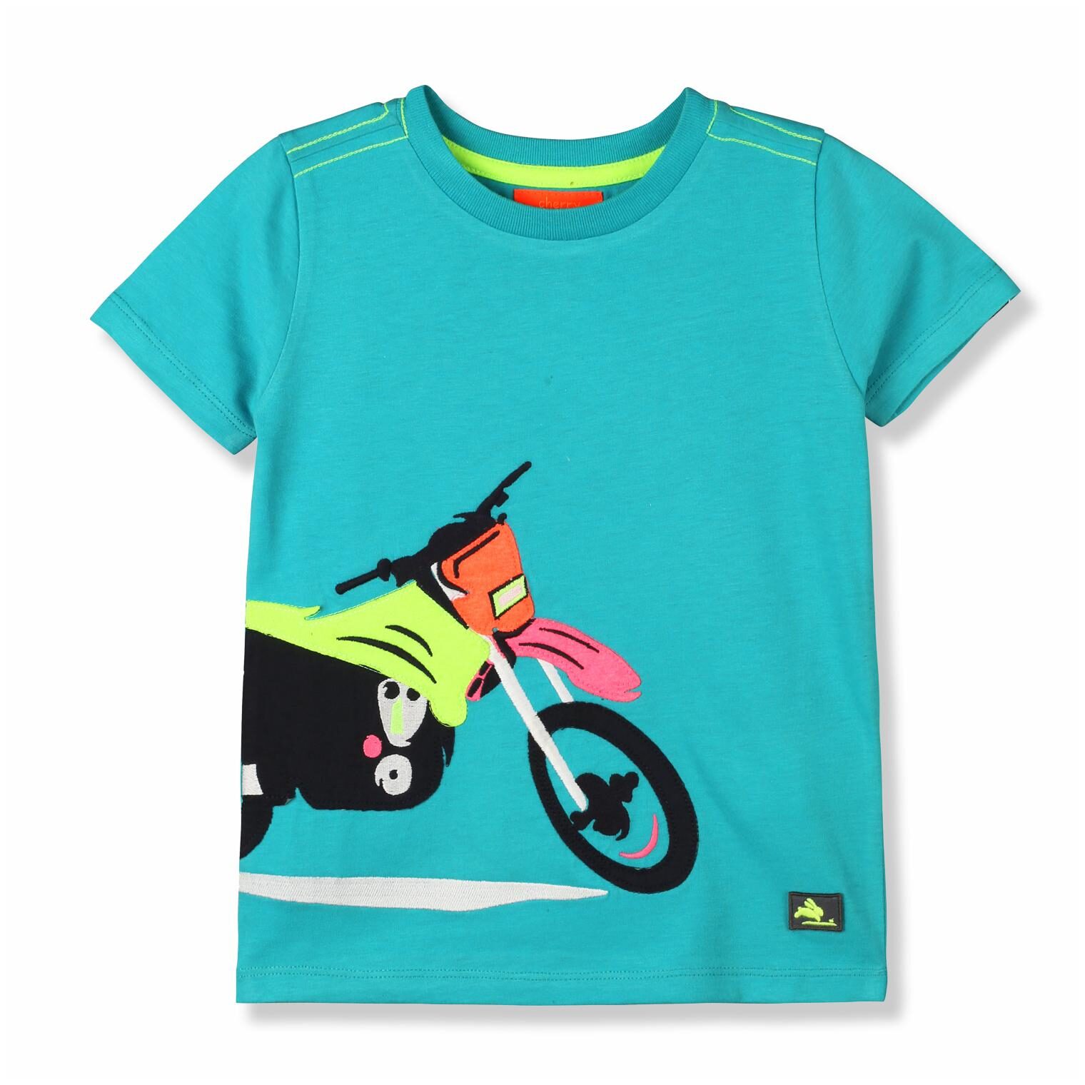 

Cherry Crumble By Nitt Hyman Cotton Solid T shirt for Unisex Infants - Blue