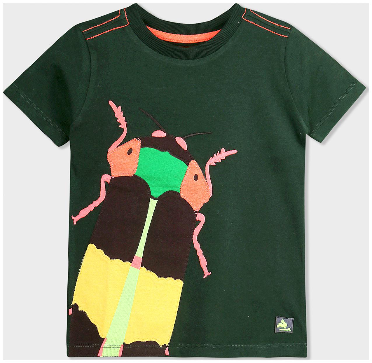 

Cherry Crumble By Nitt Hyman Cotton Solid T shirt for Baby Boy - Green