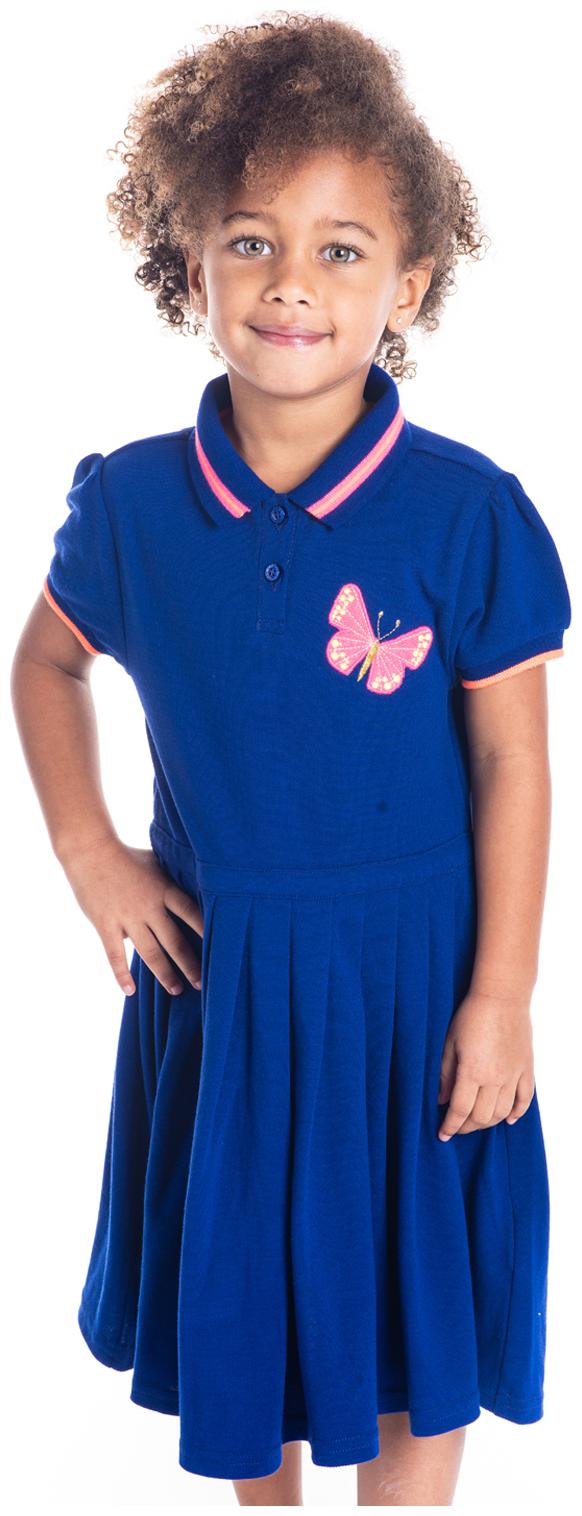 

Cherry Crumble By Nitt Hyman Blue Cotton Blend Short Sleeves Knee Length Collar Frock ( Pack of 1 )