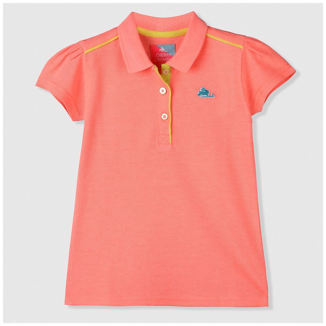 

Cherry Crumble By Nitt Hyman Girl Cotton Solid Shirt - Orange