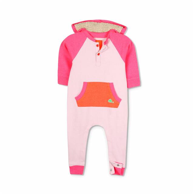 Cherry Crumble Baby boy Polyester Solid Body suit - Pink
