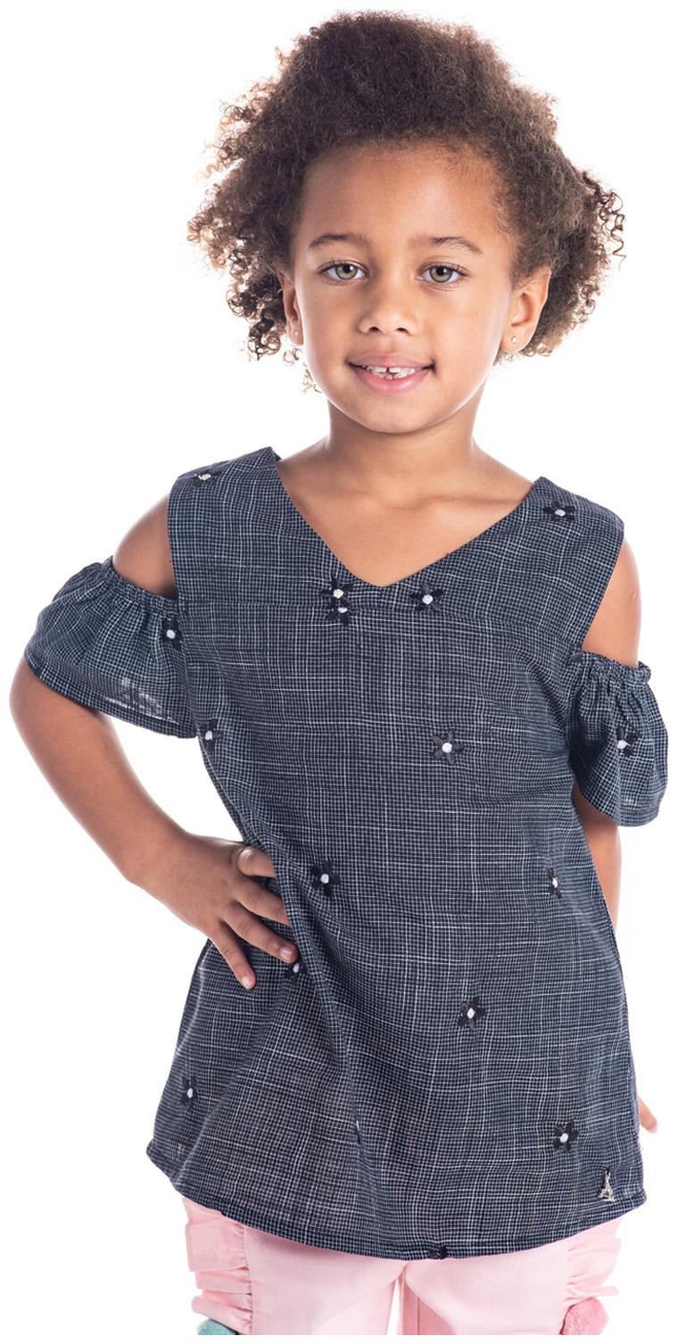 

Cherry Crumble By Nitt Hyman Cotton Self design Top for Baby Girl - Grey