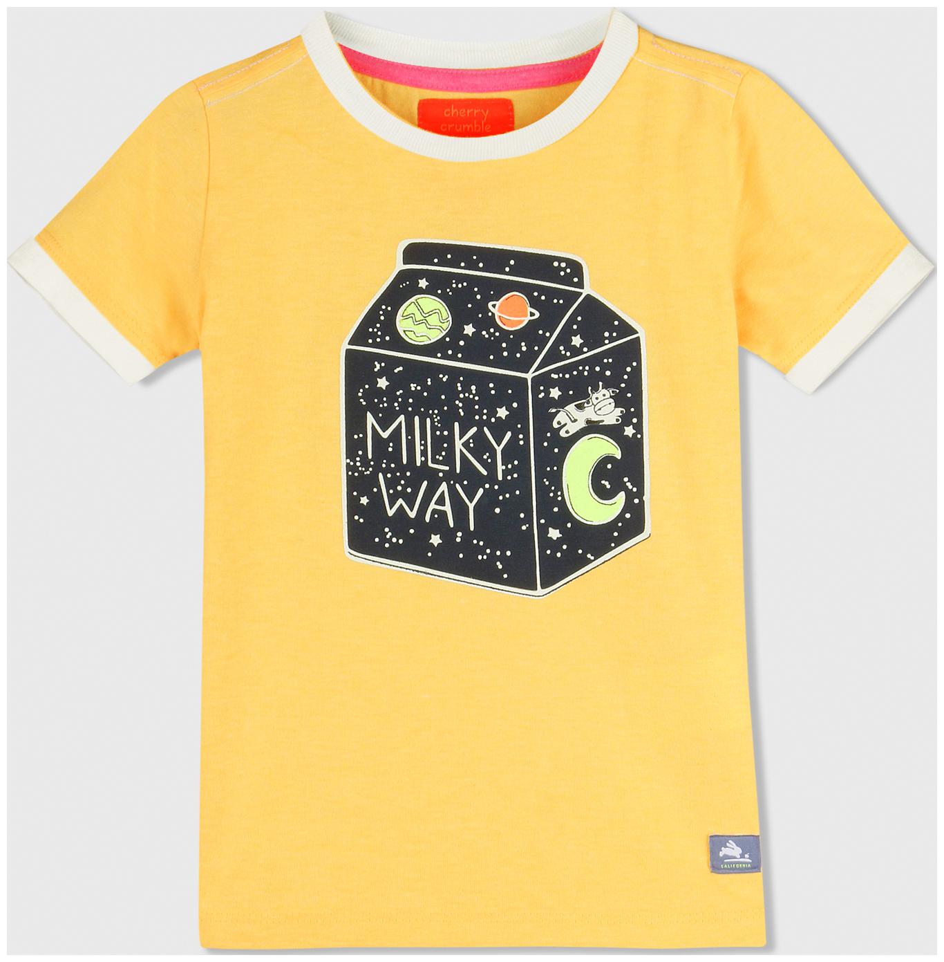 

Cherry Crumble By Nitt Hyman Boy Cotton blend Solid T-shirt - Yellow