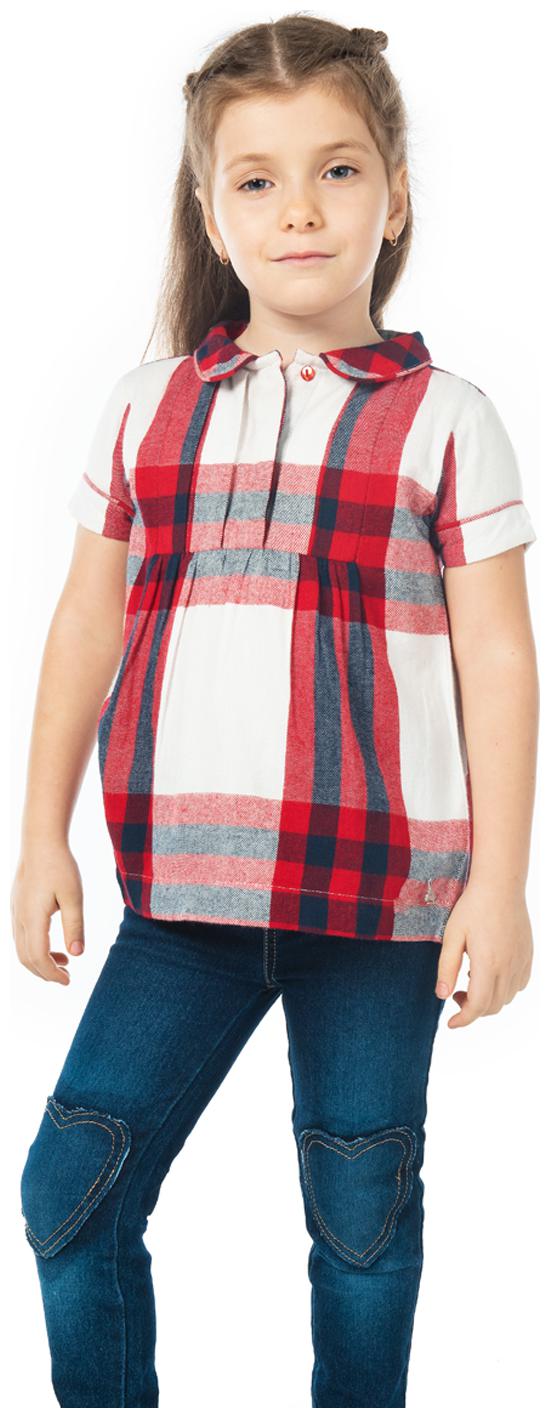 

Cherry Crumble By Nitt Hyman Girl Cotton Embellished Top - Red