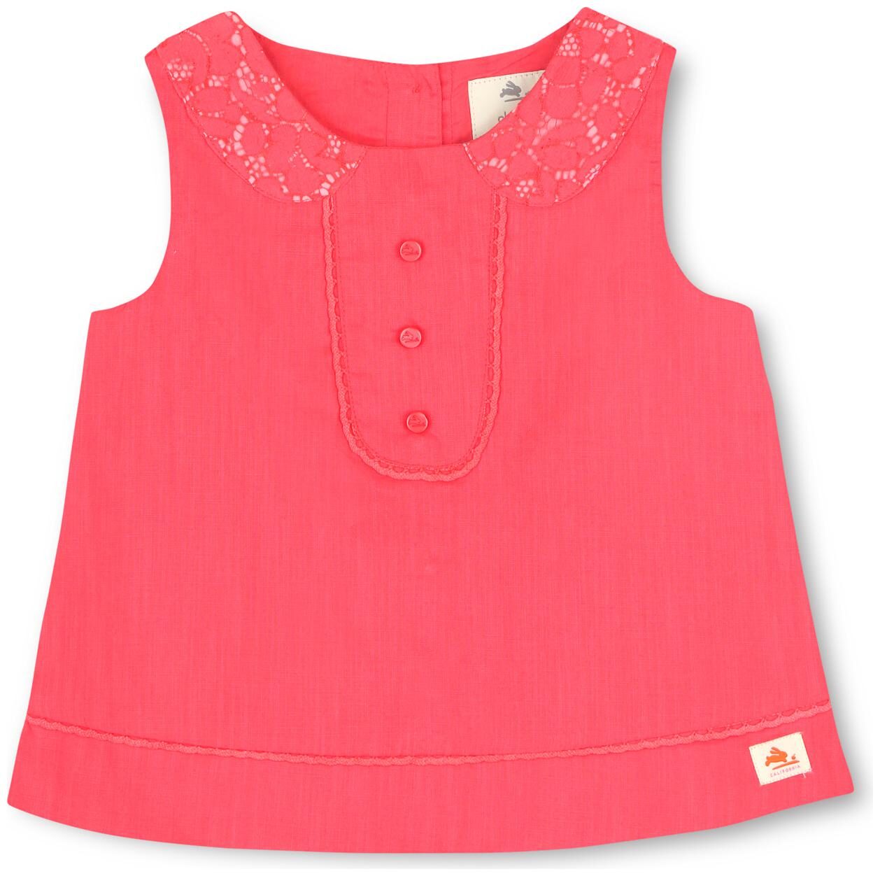 

Cherry Crumble By Nitt Hyman Cotton Solid Top for Baby Girl - Red